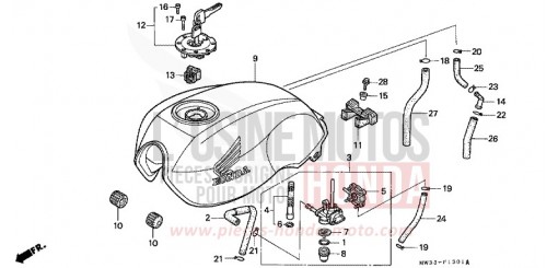 KRAFTSTOFFTANK (CB750F2) CB750F2N de 1992